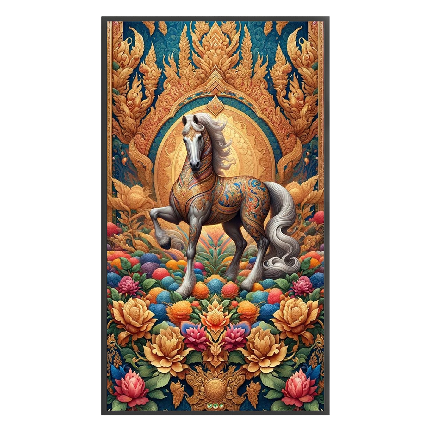 Horse - Full 11CT Stamped Cross Stitch 40x70CM - Huacan