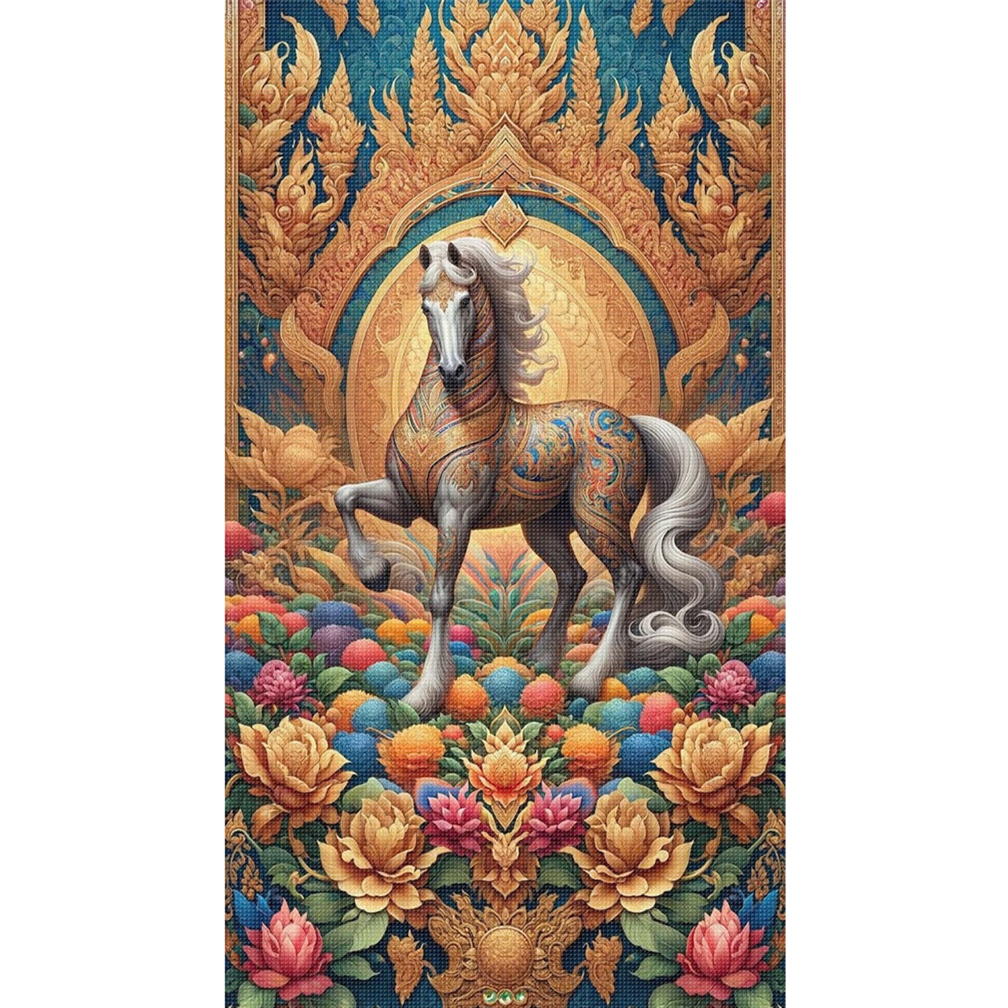 Horse - Full 11CT Stamped Cross Stitch 40x70CM - Huacan