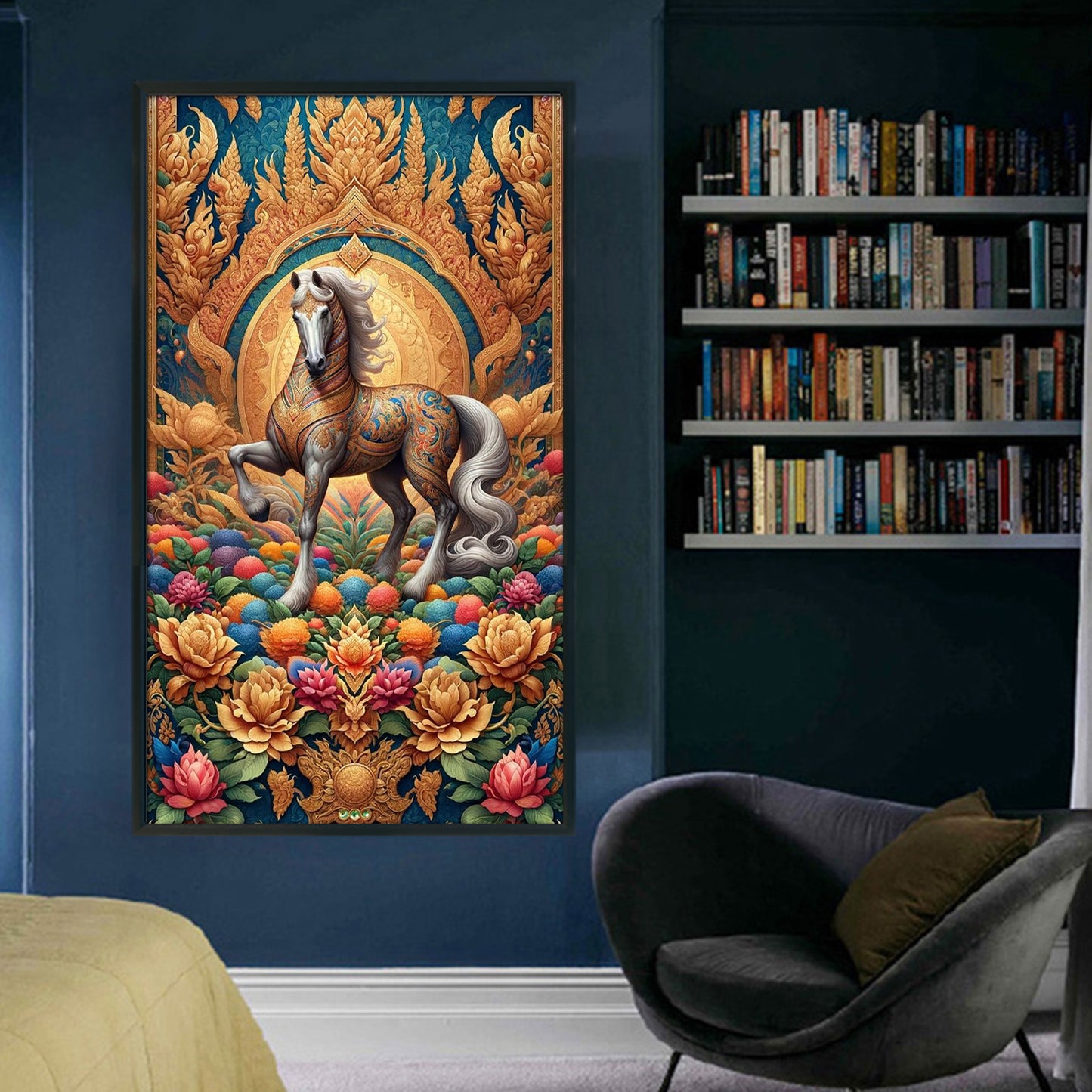 Horse - Full 11CT Stamped Cross Stitch 40x70CM - Huacan