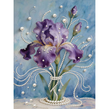 Load image into Gallery viewer, DIY Pearl Painting Kit 30x40CM Iris Framed Handmade Pearl Material Art Set Room Wall Decoration
