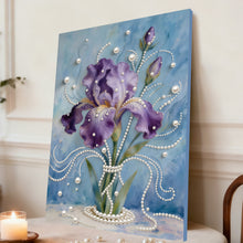 Load image into Gallery viewer, DIY Pearl Painting Kit 30x40CM Iris Framed Handmade Pearl Material Art Set Room Wall Decoration
