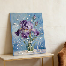Load image into Gallery viewer, DIY Pearl Painting Kit 30x40CM Iris Framed Handmade Pearl Material Art Set Room Wall Decoration
