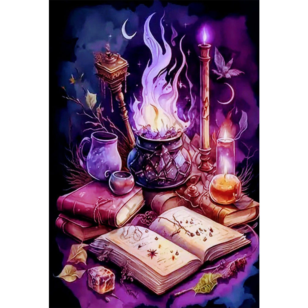 Magic Cauldron - Full 11CT Stamped Cross Stitch 40x55CM - Huacan