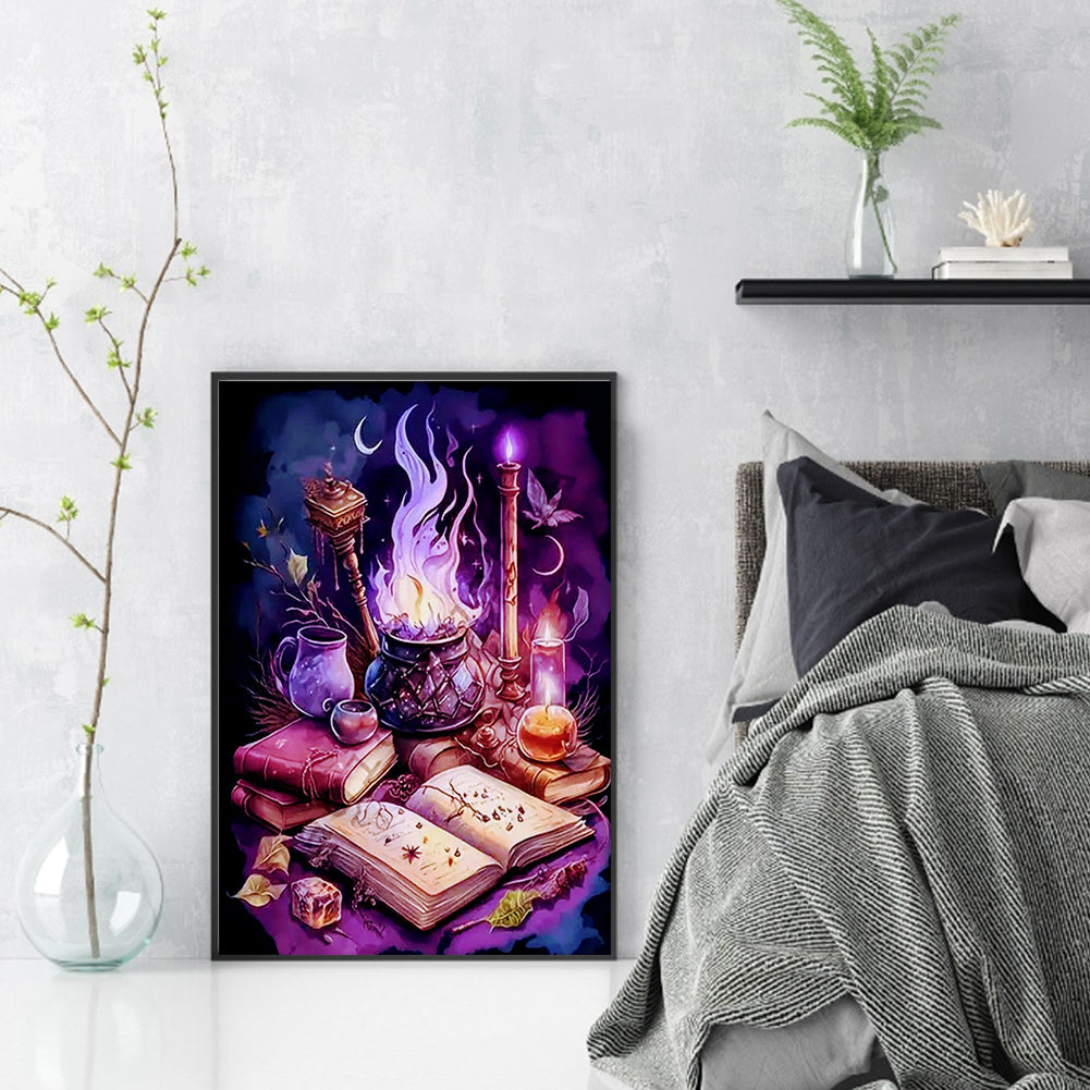 Magic Cauldron - Full 11CT Stamped Cross Stitch 40x55CM - Huacan