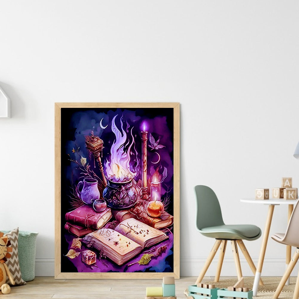 Magic Cauldron - Full 11CT Stamped Cross Stitch 40x55CM - Huacan