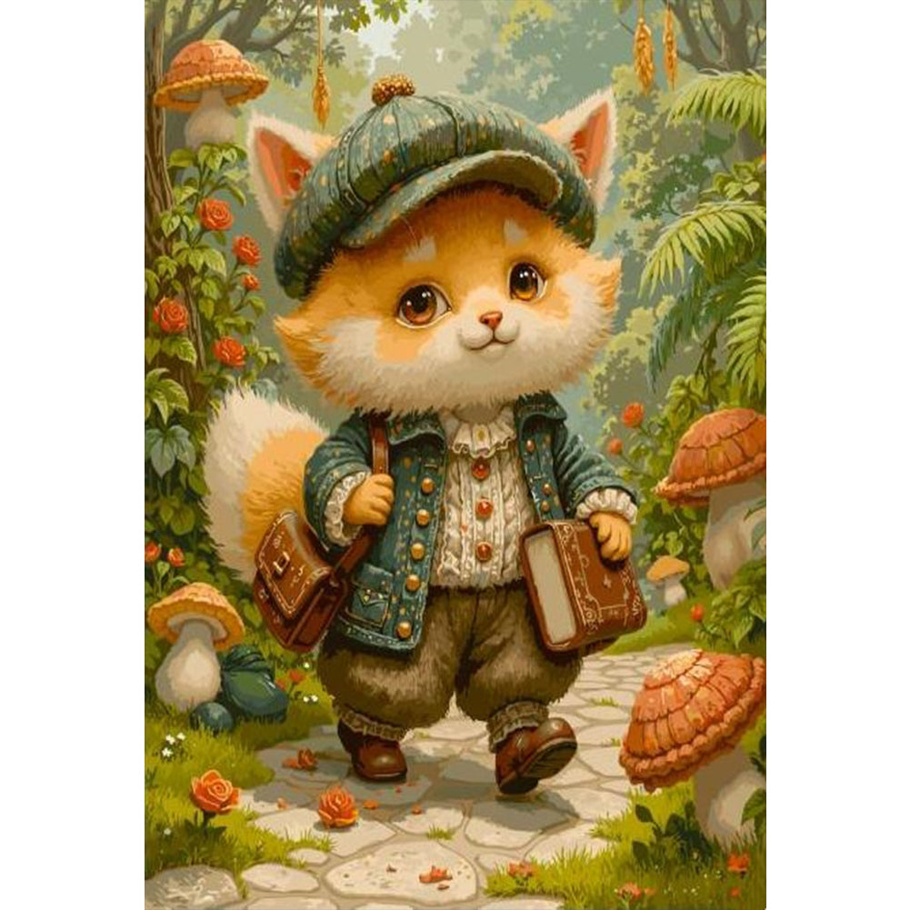 Fox In Forest - Full 11CT Stamped Cross Stitch 40x53CM - Huacan