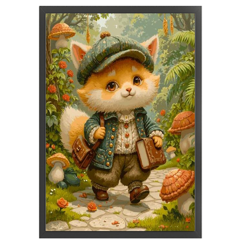 Fox In Forest - Full 11CT Stamped Cross Stitch 40x53CM - Huacan