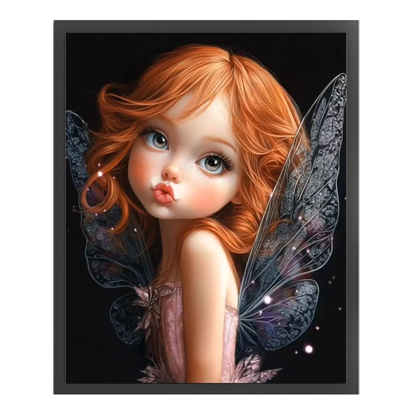 Butterfly Girl - Full 14CT Stamped Cross Stitch 40x50CM - Huacan
