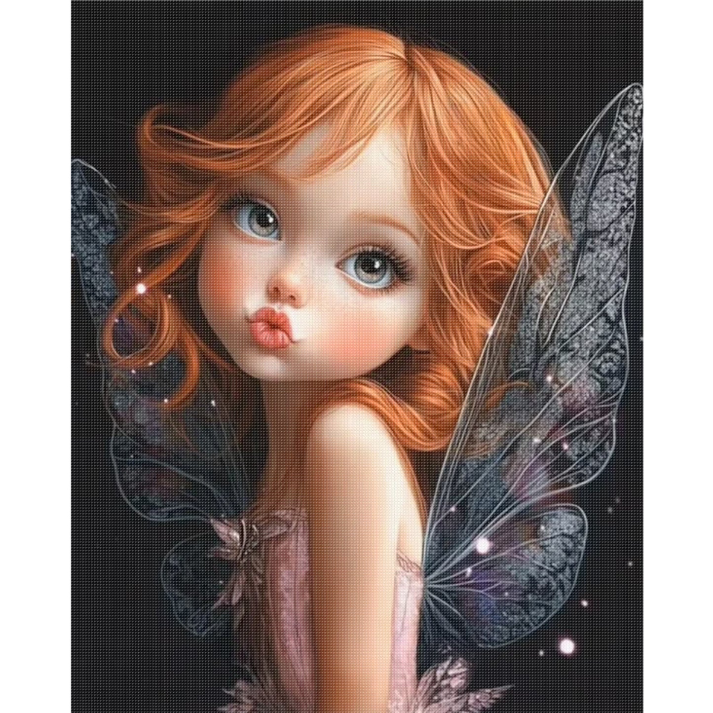 Butterfly Girl - Full 14CT Stamped Cross Stitch 40x50CM - Huacan
