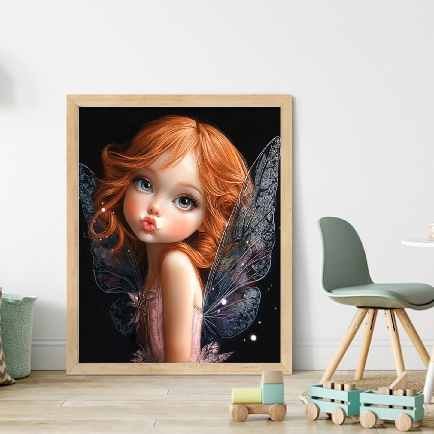 Butterfly Girl - Full 14CT Stamped Cross Stitch 40x50CM - Huacan