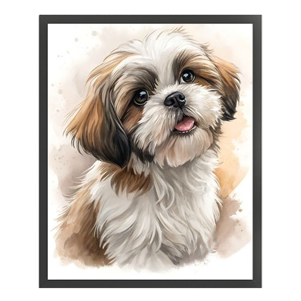 Shih Tzu-Dog - Full 14CT Counted Cross Stitch 40x50CM - Yishu