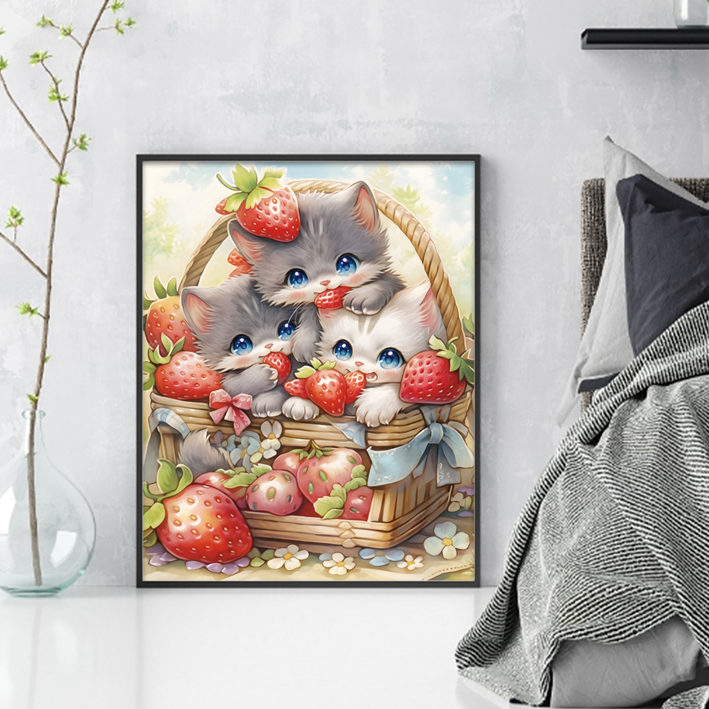 Carefree Cat - Full 11CT Stamped Cross Stitch 41x51CM - Mona Lisa(40Colors）
