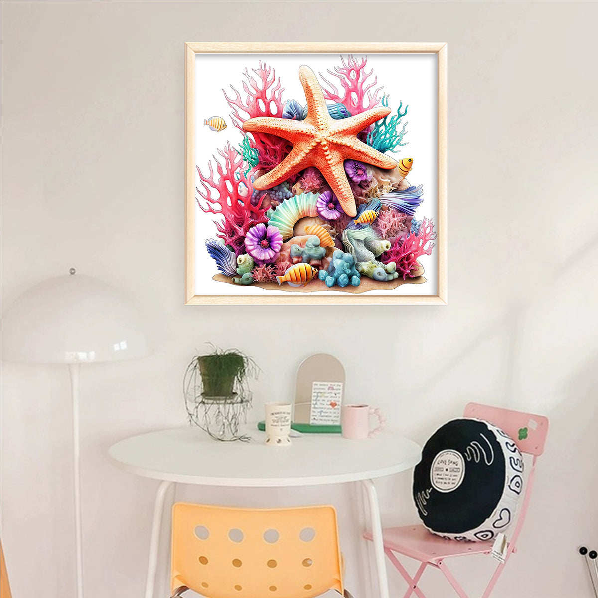 Starfish - Full 14CT Counted Cross Stitch 40*40CM - Yishu