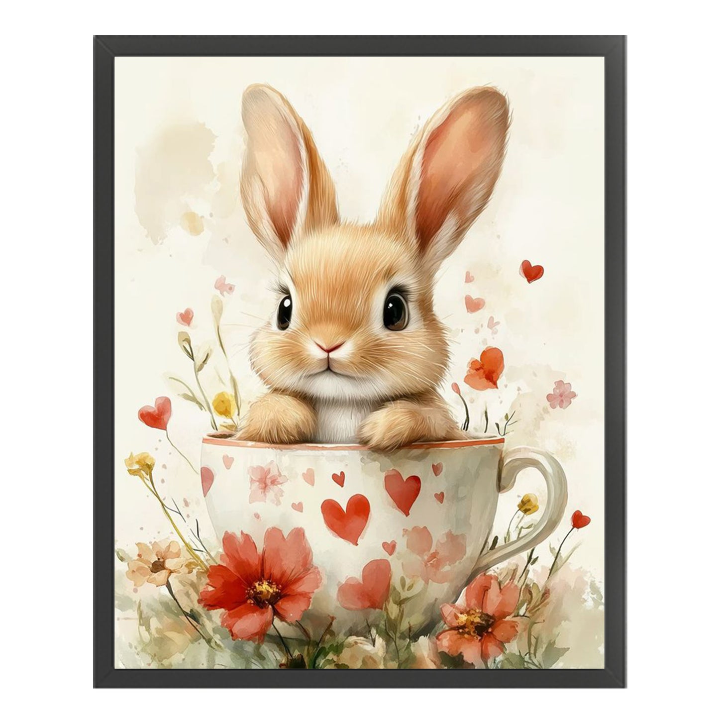 Rabbit - Full 11CT Stamped Cross Stitch 40x50CM - Huacan