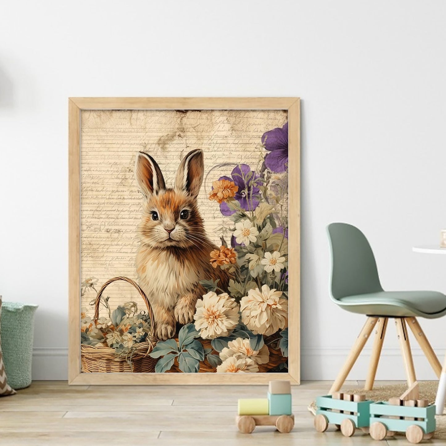 Rabbit - Full 11CT Stamped Cross Stitch 40x50CM - Huacan