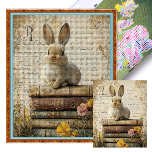 Rabbit - Full 11CT Stamped Cross Stitch 40x50CM - Huacan