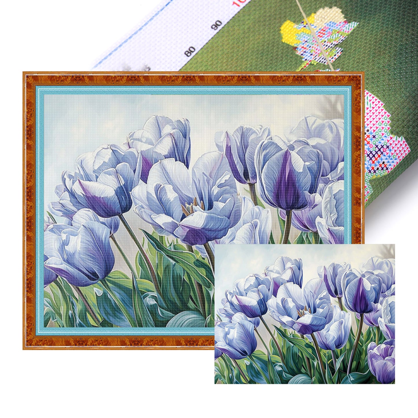 Tulip - Full 11CT Stamped Cross Stitch 50x40CM - Huacan