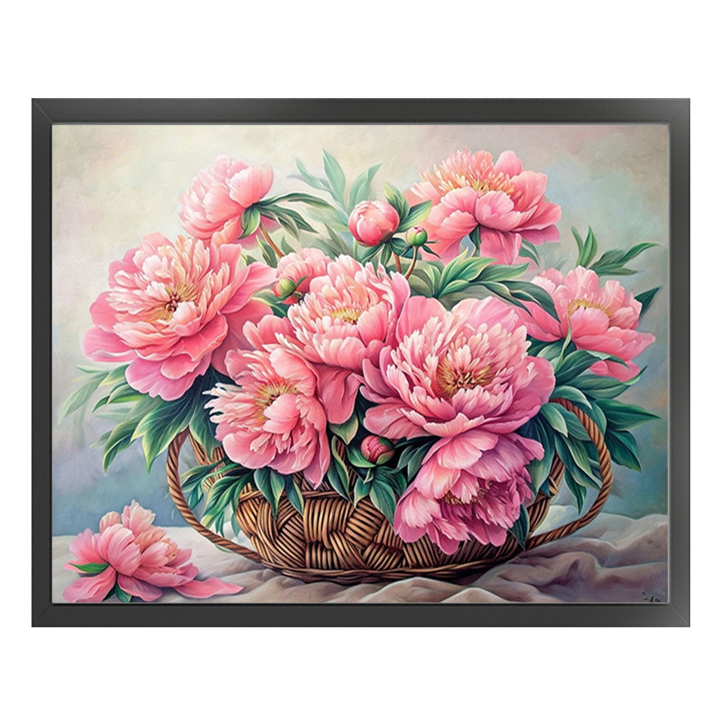 Peony - Full 11CT Stamped Cross Stitch 50x40CM - Huacan