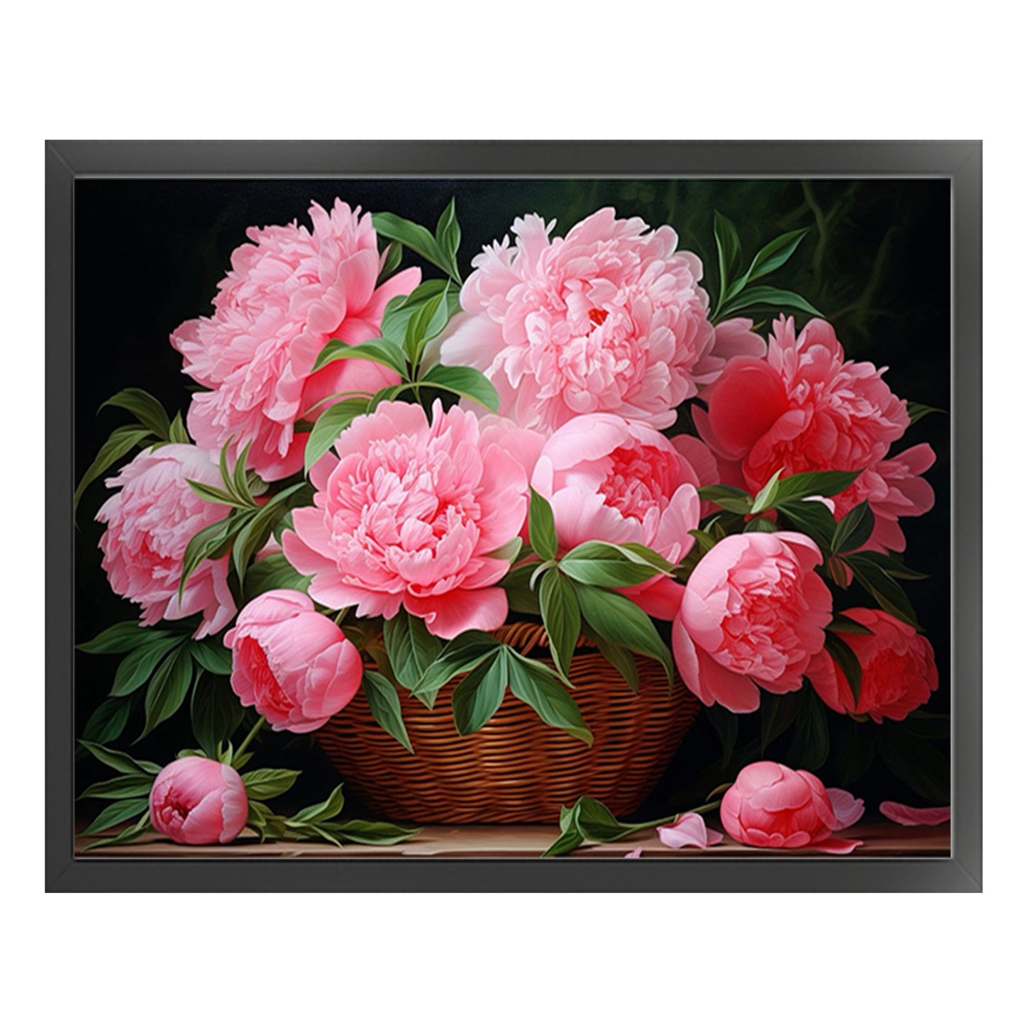 Peony - Full 11CT Stamped Cross Stitch 50x40CM - Huacan