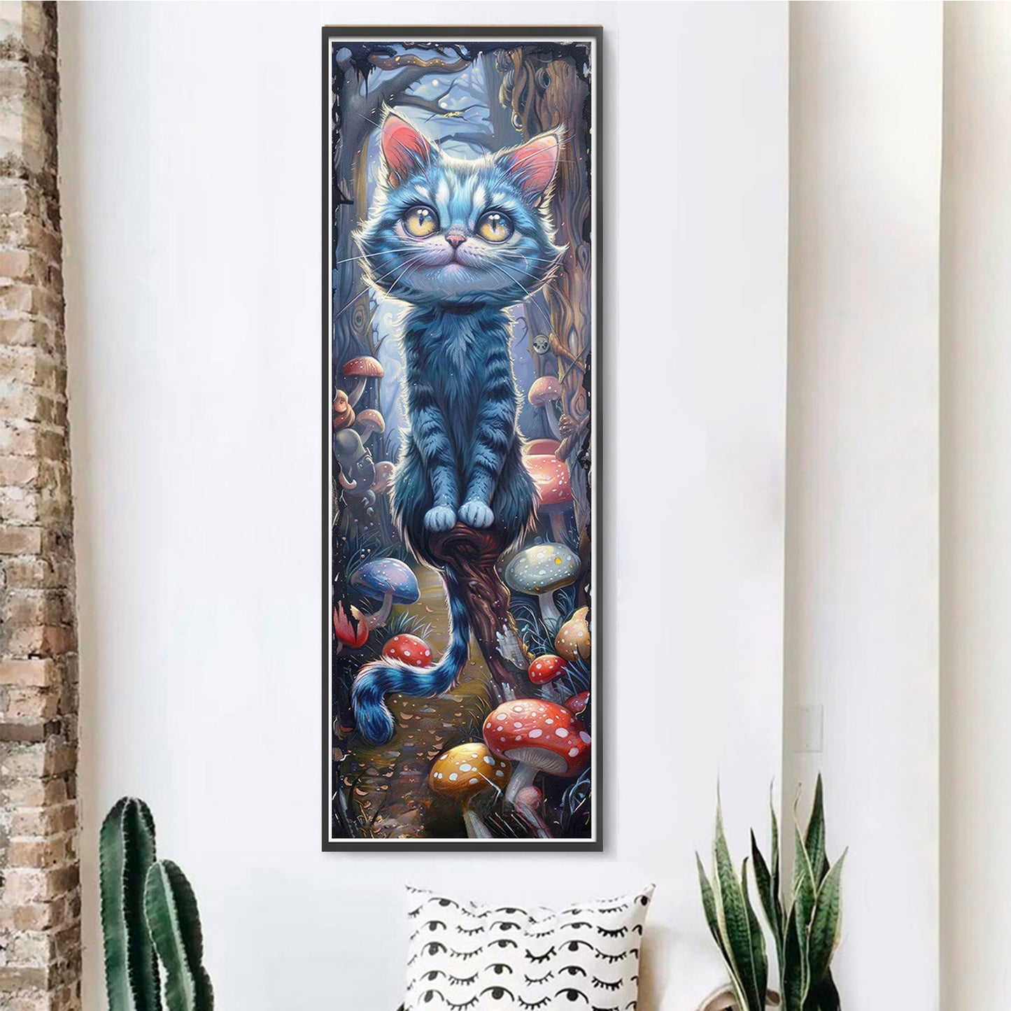 Cat - Full 11CT Stamped Cross Stitch 30x90CM - Yishu