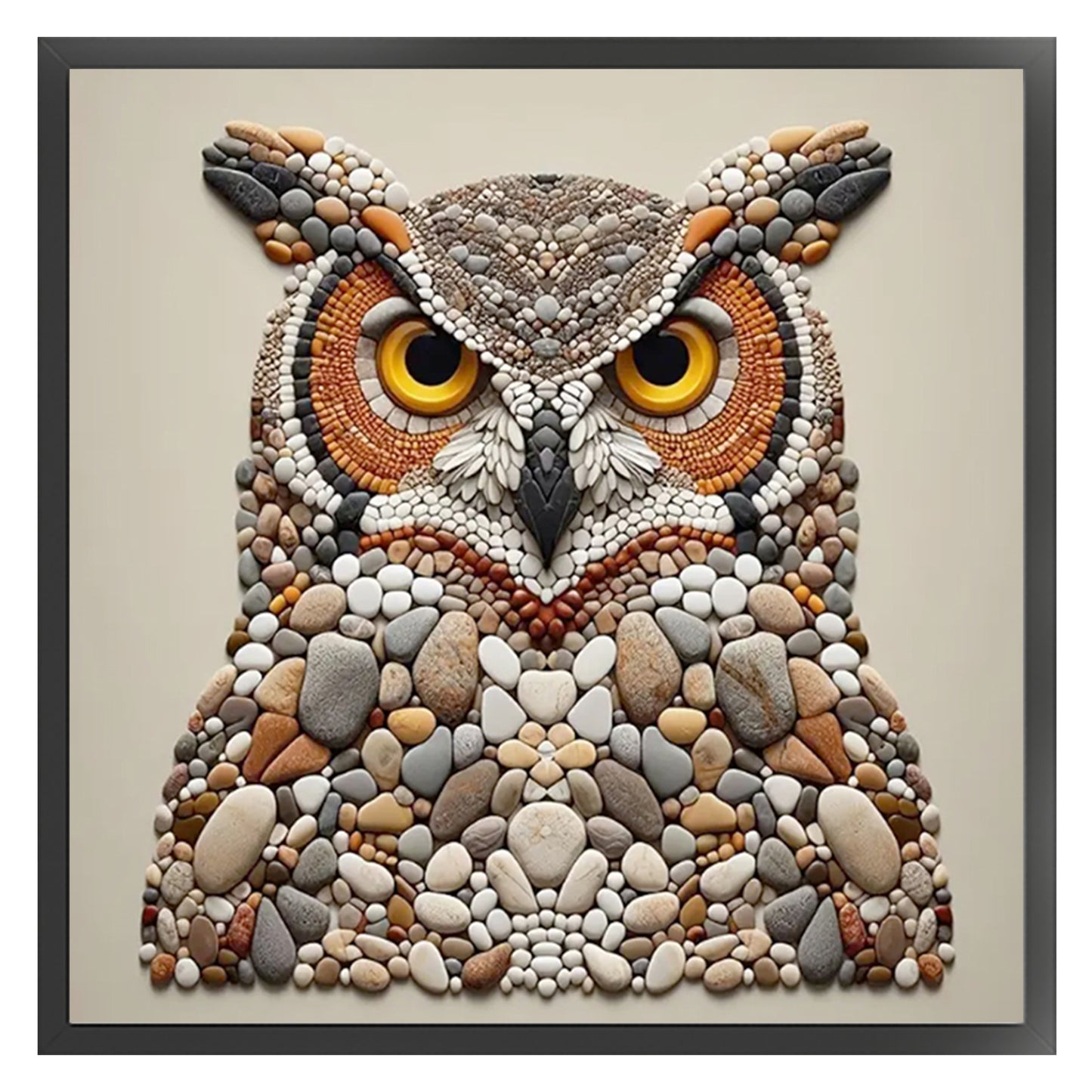 Owl - Full 11CT Stamped Cross Stitch 40x40CM - Yishu