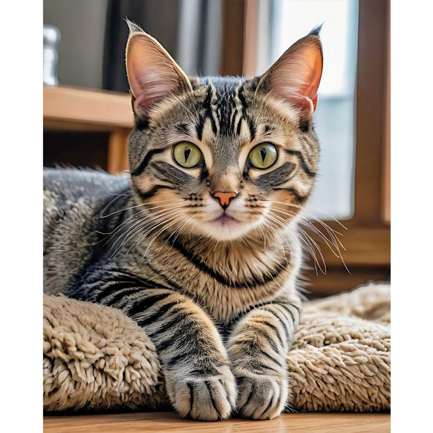 Cat - Full 11CT Stamped Cross Stitch 40x50CM - Yishu