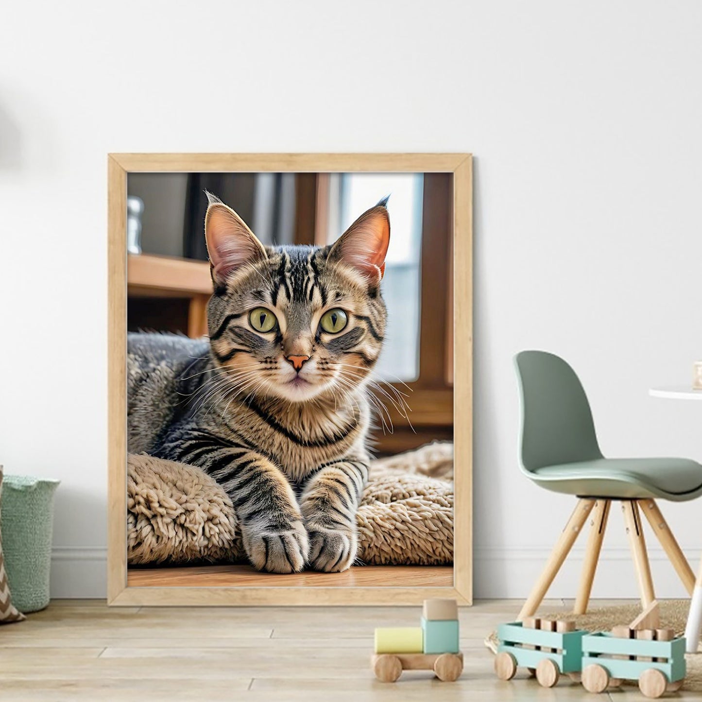 Cat - Full 11CT Stamped Cross Stitch 40x50CM - Yishu
