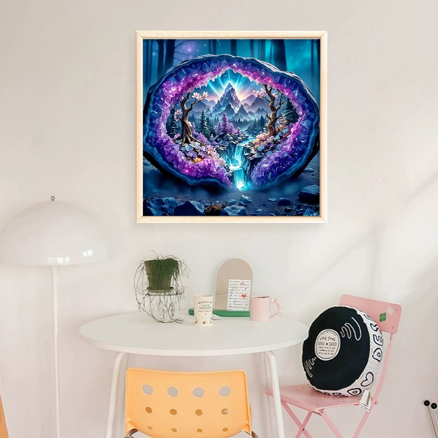 Amethyst Landscape - Full 11CT Stamped Cross Stitch 45x45CM - Yishu