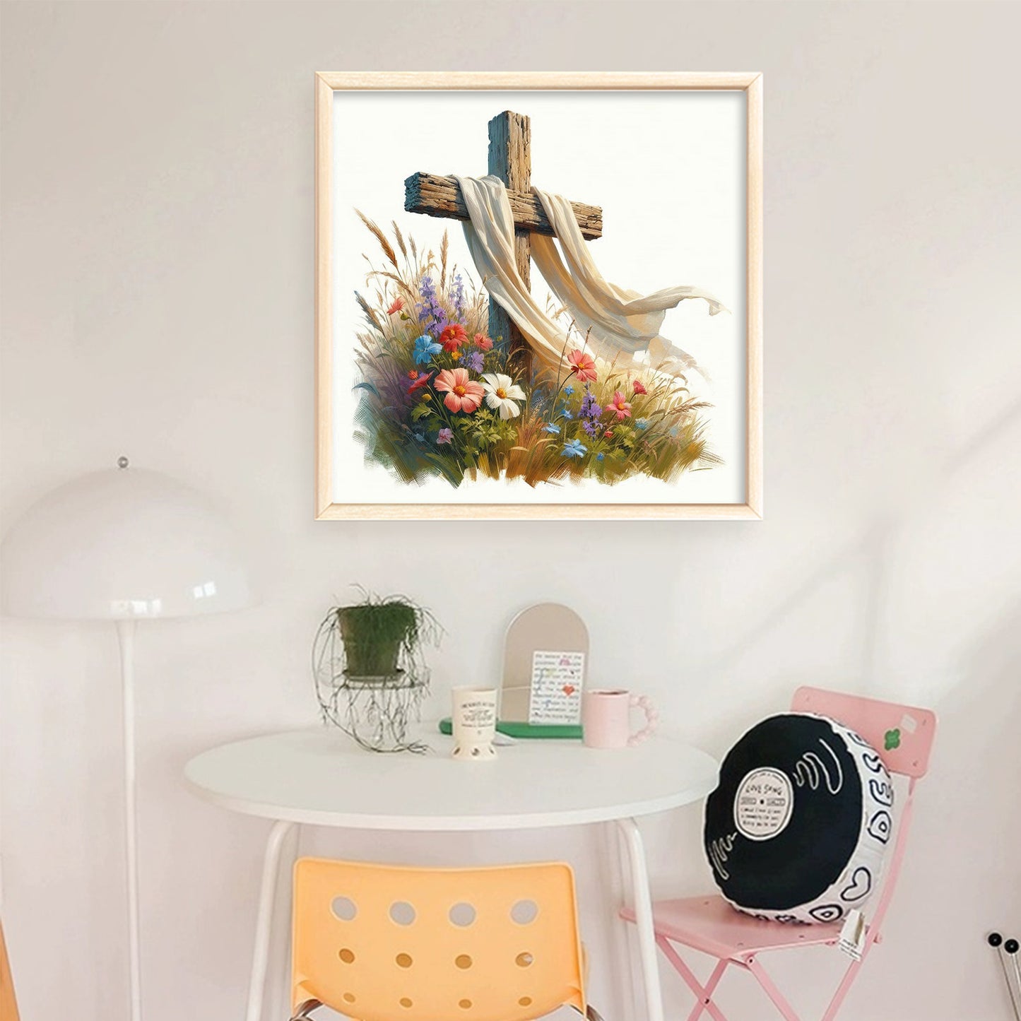 Cross - Full 11CT Stamped Cross Stitch 40x40CM - Yishu