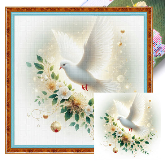 White Dove - Full 11CT Stamped Cross Stitch 40x40CM - Yishu