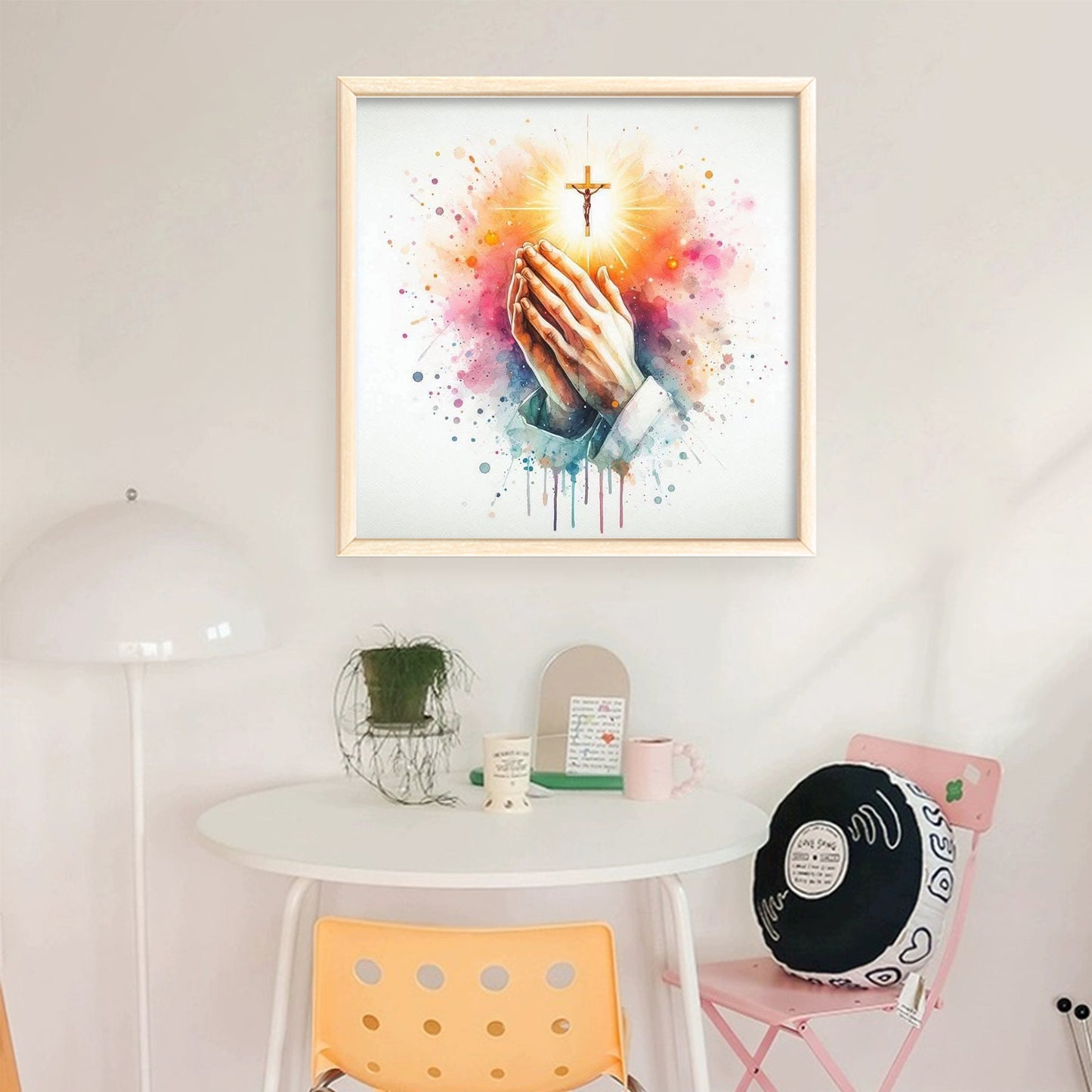 Praying Hands - Full 11CT Stamped Cross Stitch 40x40CM - Yishu