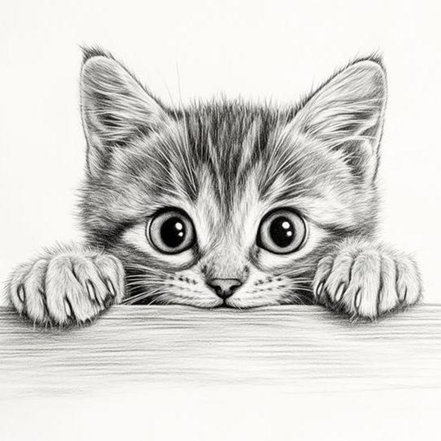 Cat - Full 14CT Counted Cross Stitch 40x40CM - Yishu