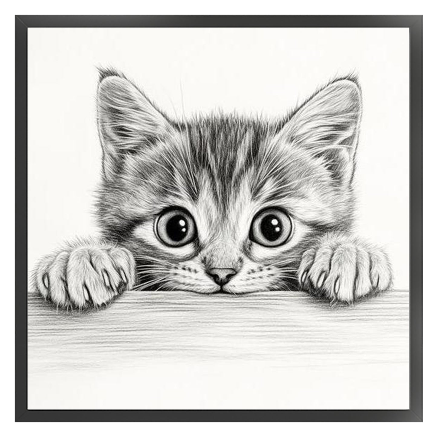 Cat - Full 14CT Counted Cross Stitch 40x40CM - Yishu