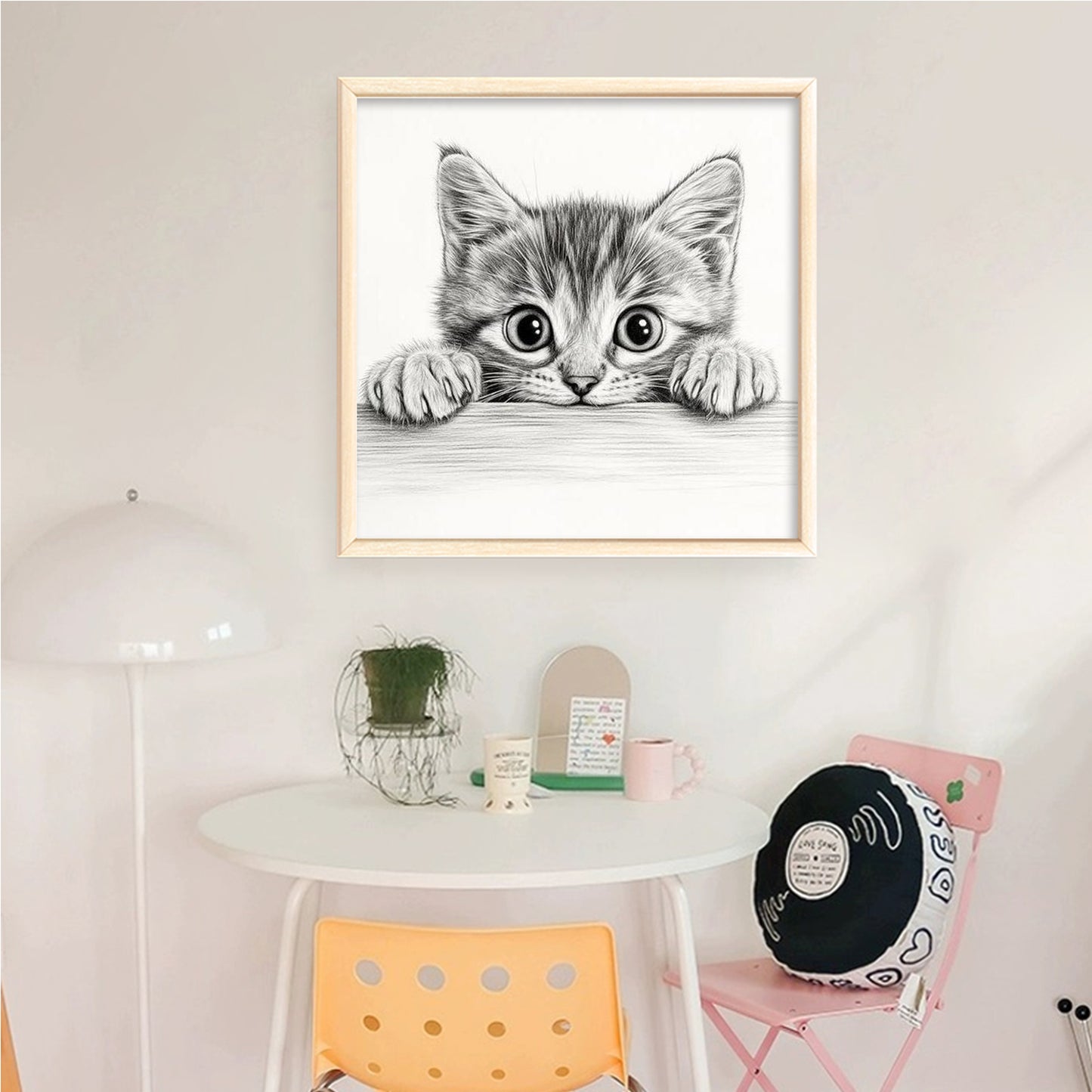 Cat - Full 14CT Counted Cross Stitch 40x40CM - Yishu