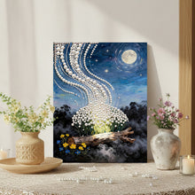Load image into Gallery viewer, DIY Pearl Painting Kit 30x40CM Forest Light Framed Handmade Pearl Material Art Set Room Wall Decoration
