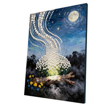 Load image into Gallery viewer, DIY Pearl Painting Kit 30x40CM Forest Light Framed Handmade Pearl Material Art Set Room Wall Decoration

