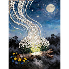 Load image into Gallery viewer, DIY Pearl Painting Kit 30x40CM Forest Light Framed Handmade Pearl Material Art Set Room Wall Decoration
