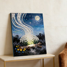 Load image into Gallery viewer, DIY Pearl Painting Kit 30x40CM Forest Light Framed Handmade Pearl Material Art Set Room Wall Decoration
