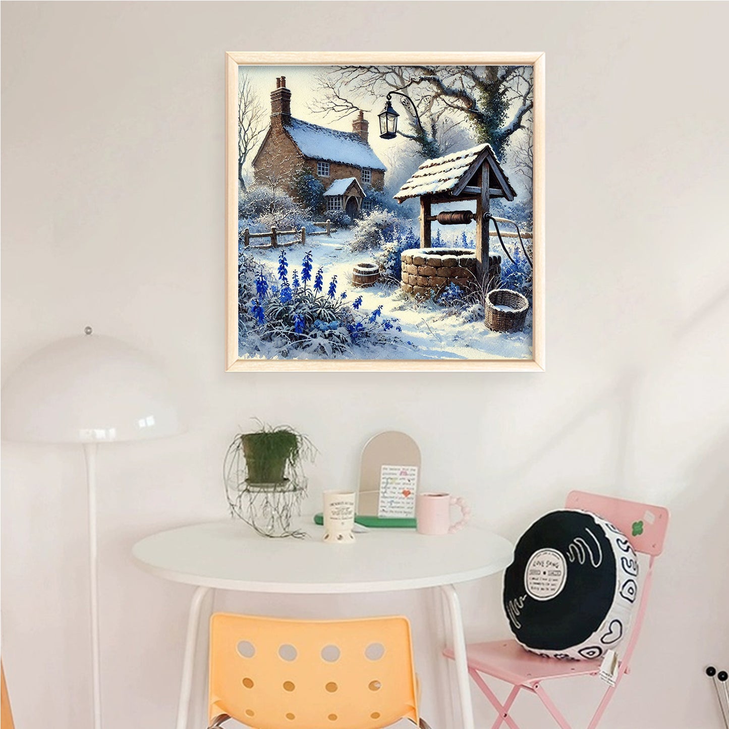 Winter Cabin - Full 14CT Counted Cross Stitch 40x40CM - Yishu