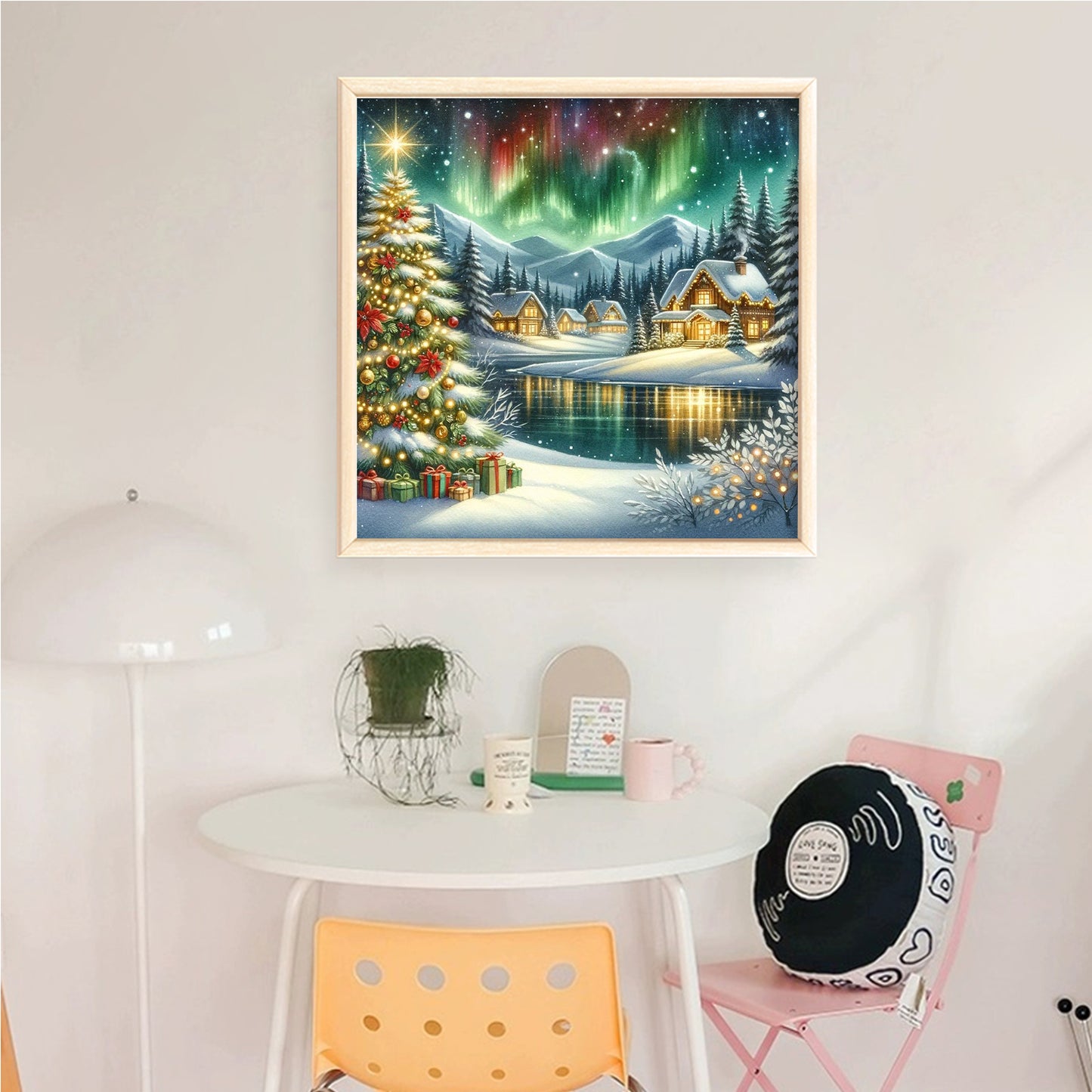 Winter Cabin - Full 14CT Counted Cross Stitch 40x40CM - Yishu
