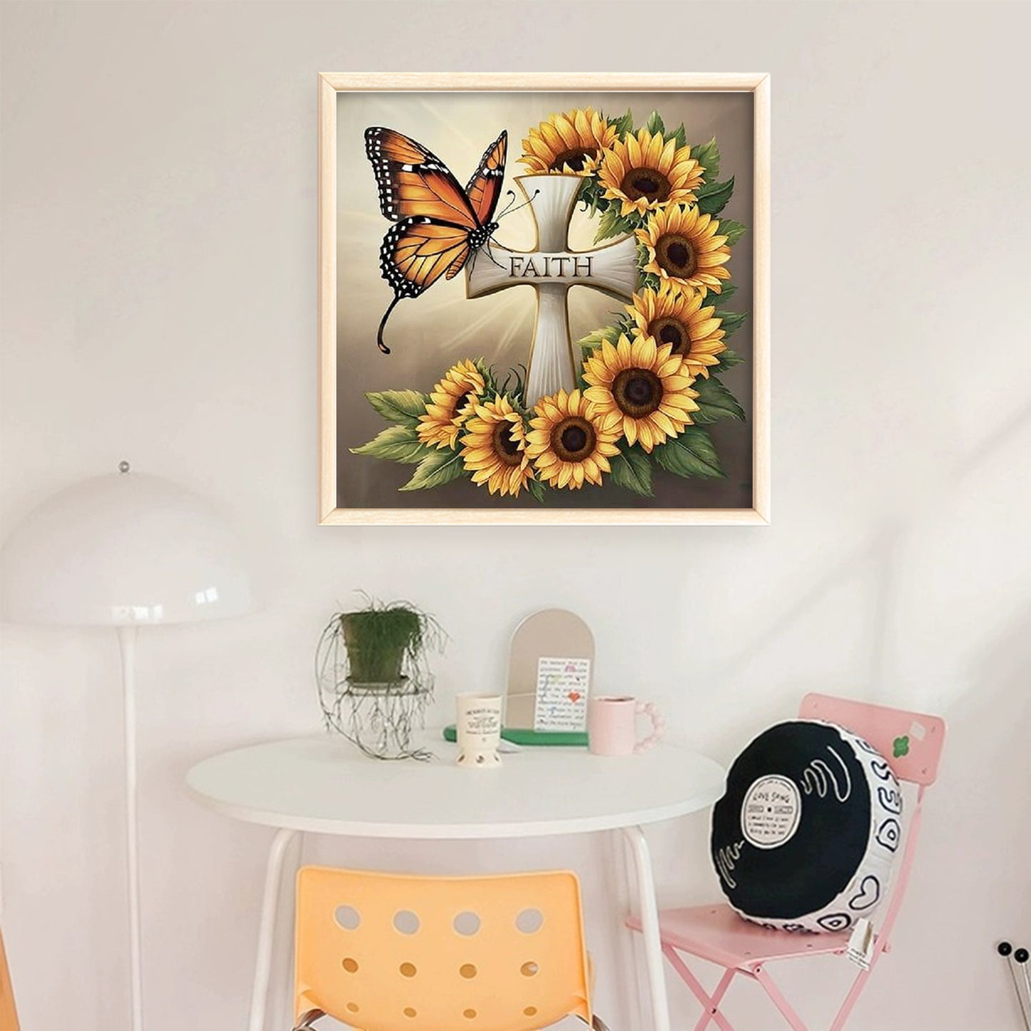 Sunflower - Full 11CT Stamped Cross Stitch 40x40CM - Yishu