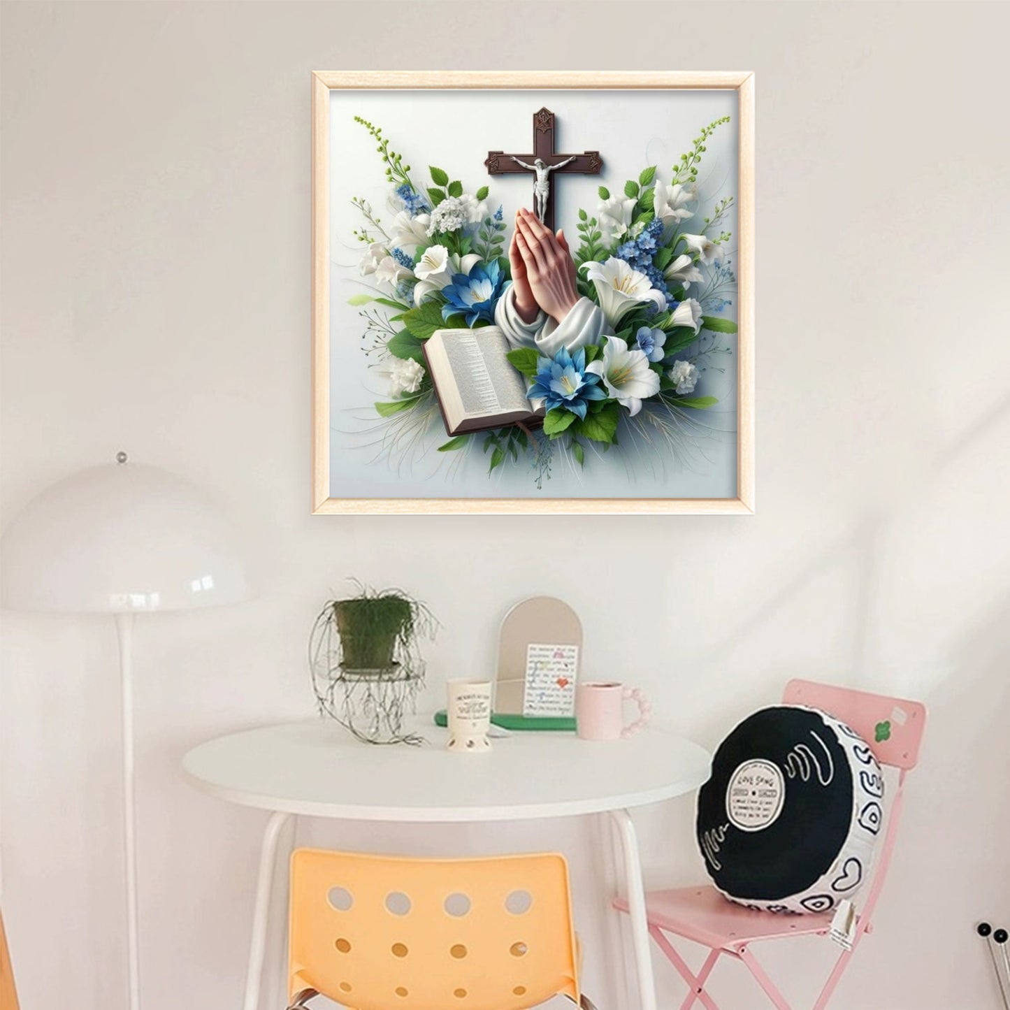 Pray - Full 11CT Stamped Cross Stitch 40x40CM - Yishu