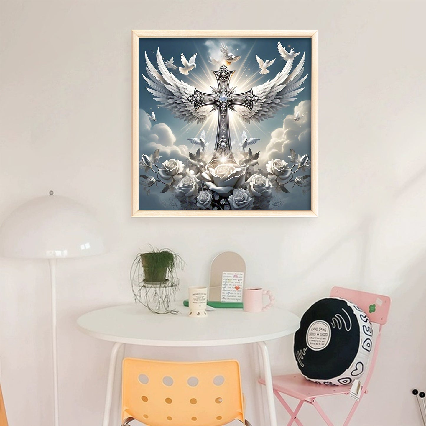 Cross - Full 11CT Stamped Cross Stitch 40x40CM - Yishu