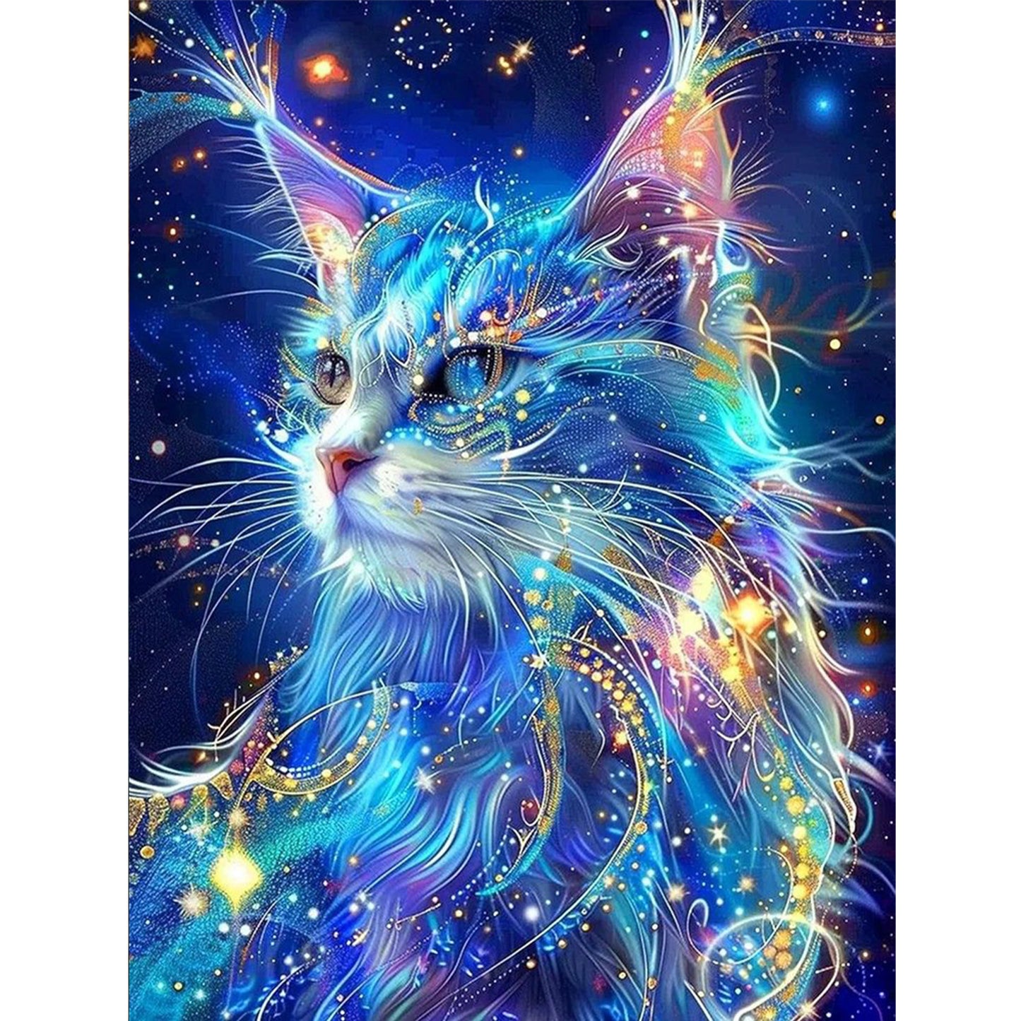 Cat - Full 11CT Stamped Cross Stitch 40x53CM - Yishu