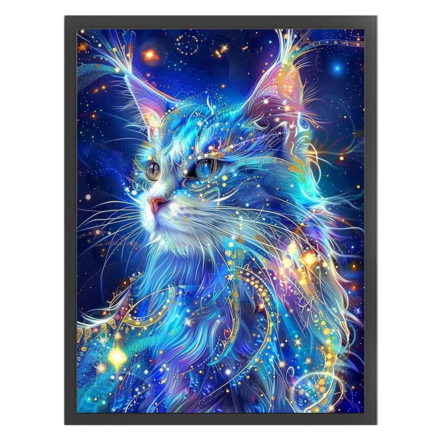 Cat - Full 11CT Stamped Cross Stitch 40x53CM - Yishu