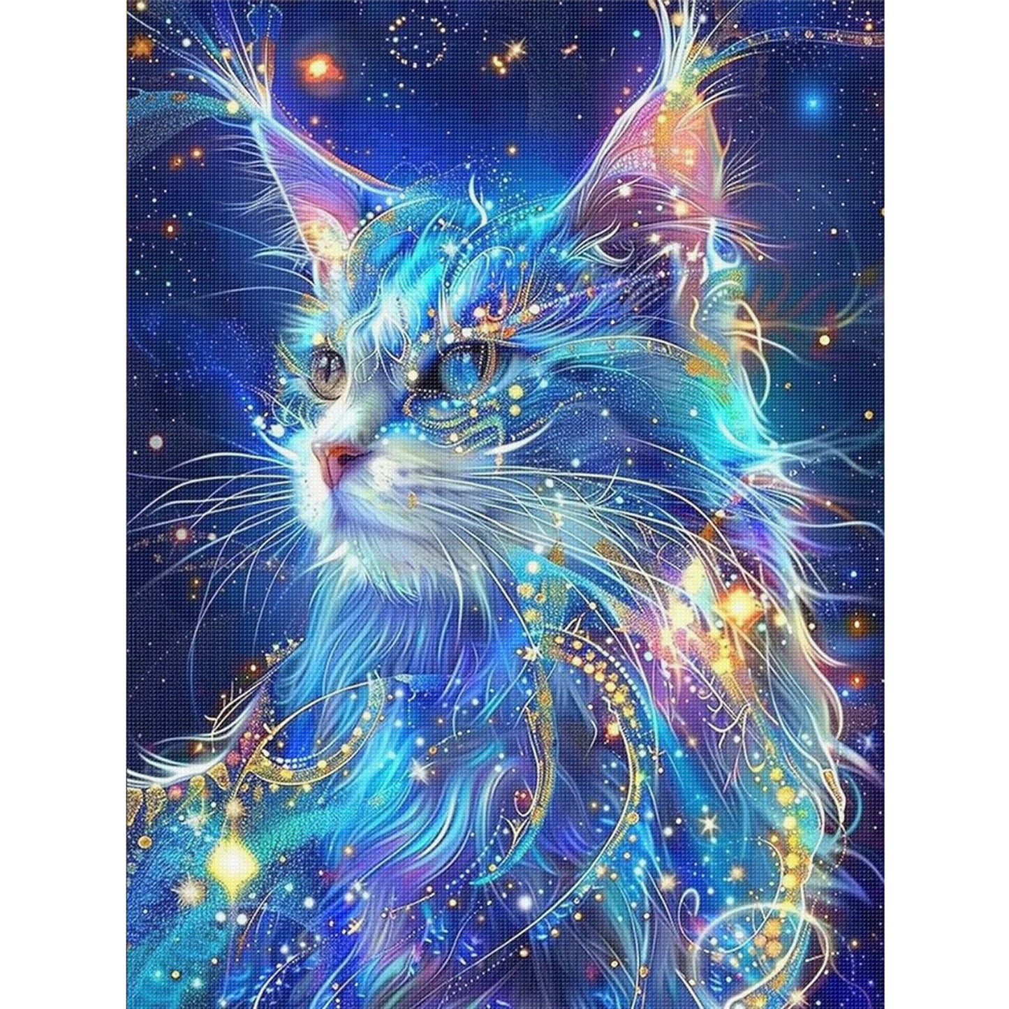 Cat - Full 11CT Stamped Cross Stitch 40x53CM - Yishu