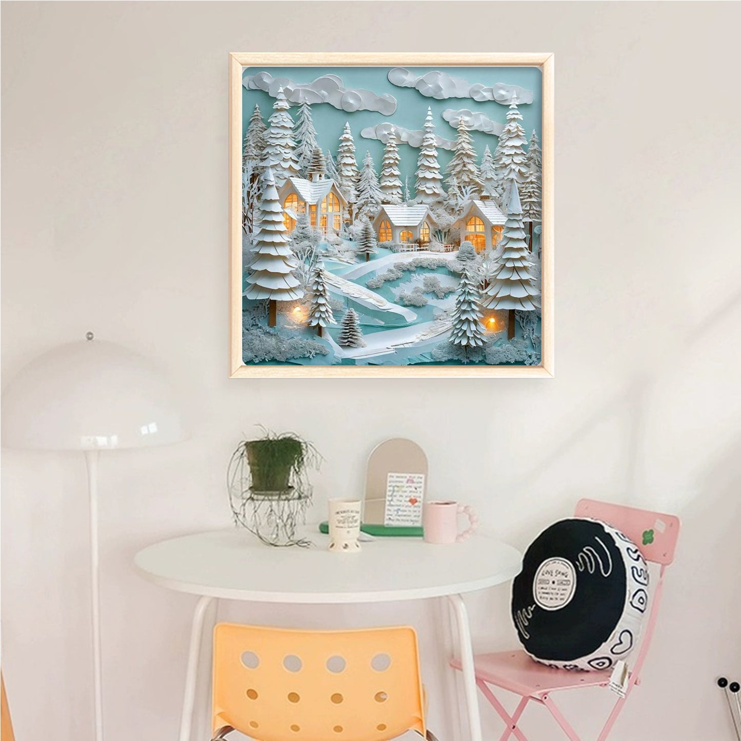 Snow Scenery - Full 14CT Counted Cross Stitch 45x45CM - Huacan
