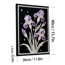 Load image into Gallery viewer, DIY Pearl Painting Kit 30x40CM Iris Framed Handmade Pearl Material Art Set Room Wall Decoration
