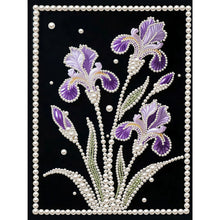 Load image into Gallery viewer, DIY Pearl Painting Kit 30x40CM Iris Framed Handmade Pearl Material Art Set Room Wall Decoration
