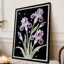 Load image into Gallery viewer, DIY Pearl Painting Kit 30x40CM Iris Framed Handmade Pearl Material Art Set Room Wall Decoration
